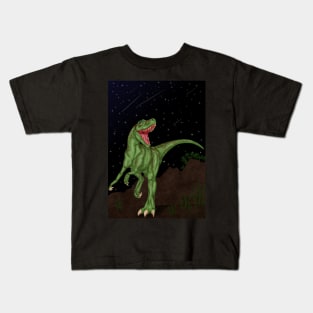 Allosaurus (Prehistoric Night) Kids T-Shirt